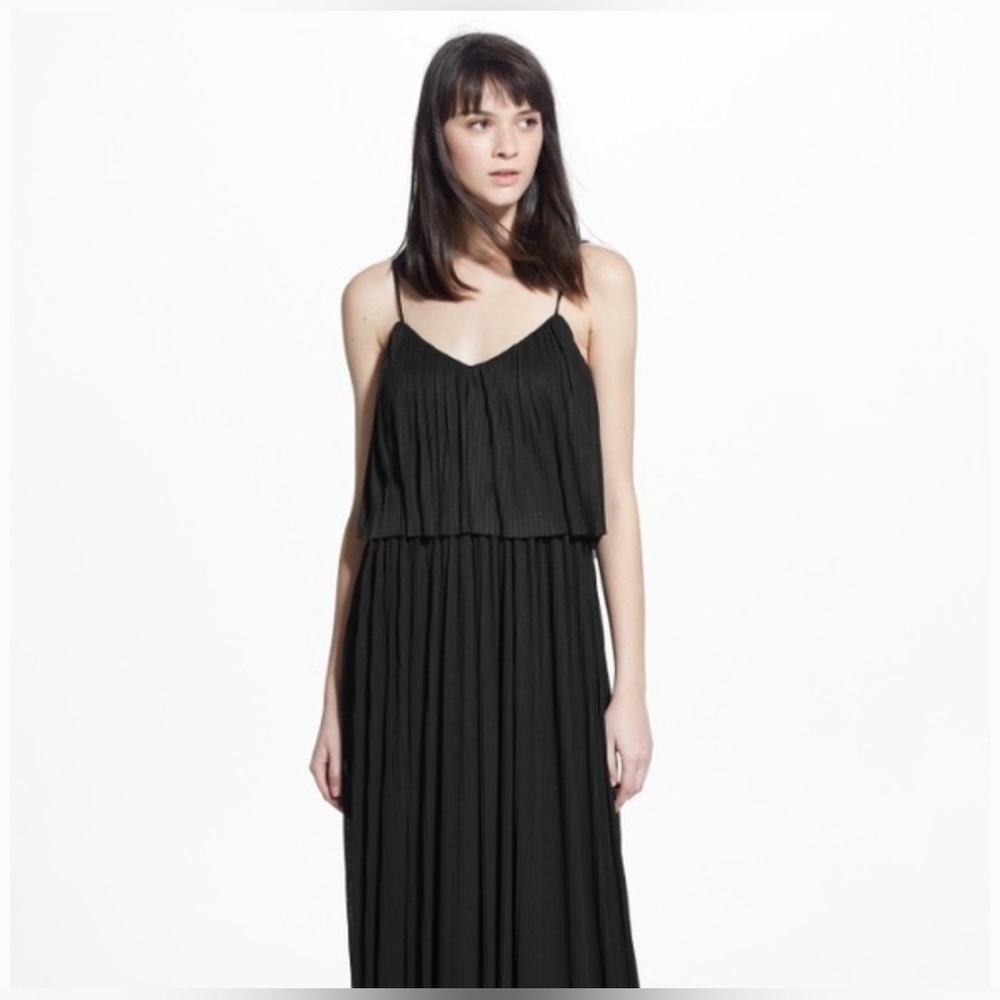 MANGO Pleated Mxi‎ Dress